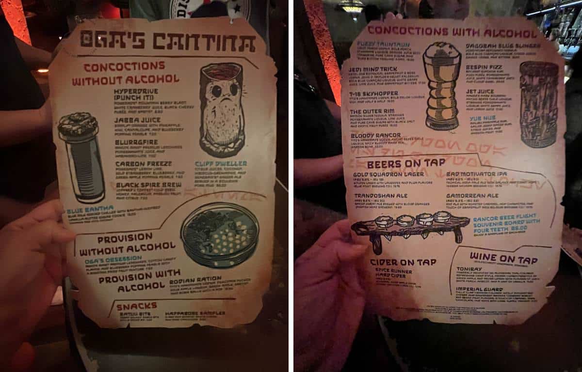 ogas cantina menu