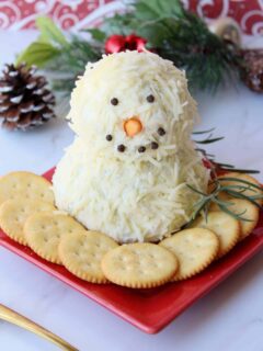 Winter Snowman Cheeseball Recipe