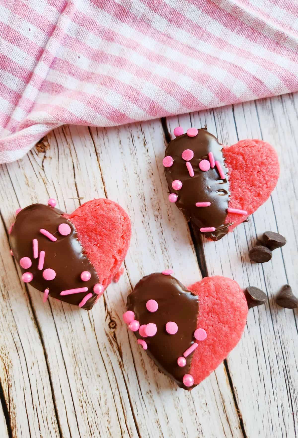 Chocolate-Covered Raspberry Jell-O Cookies