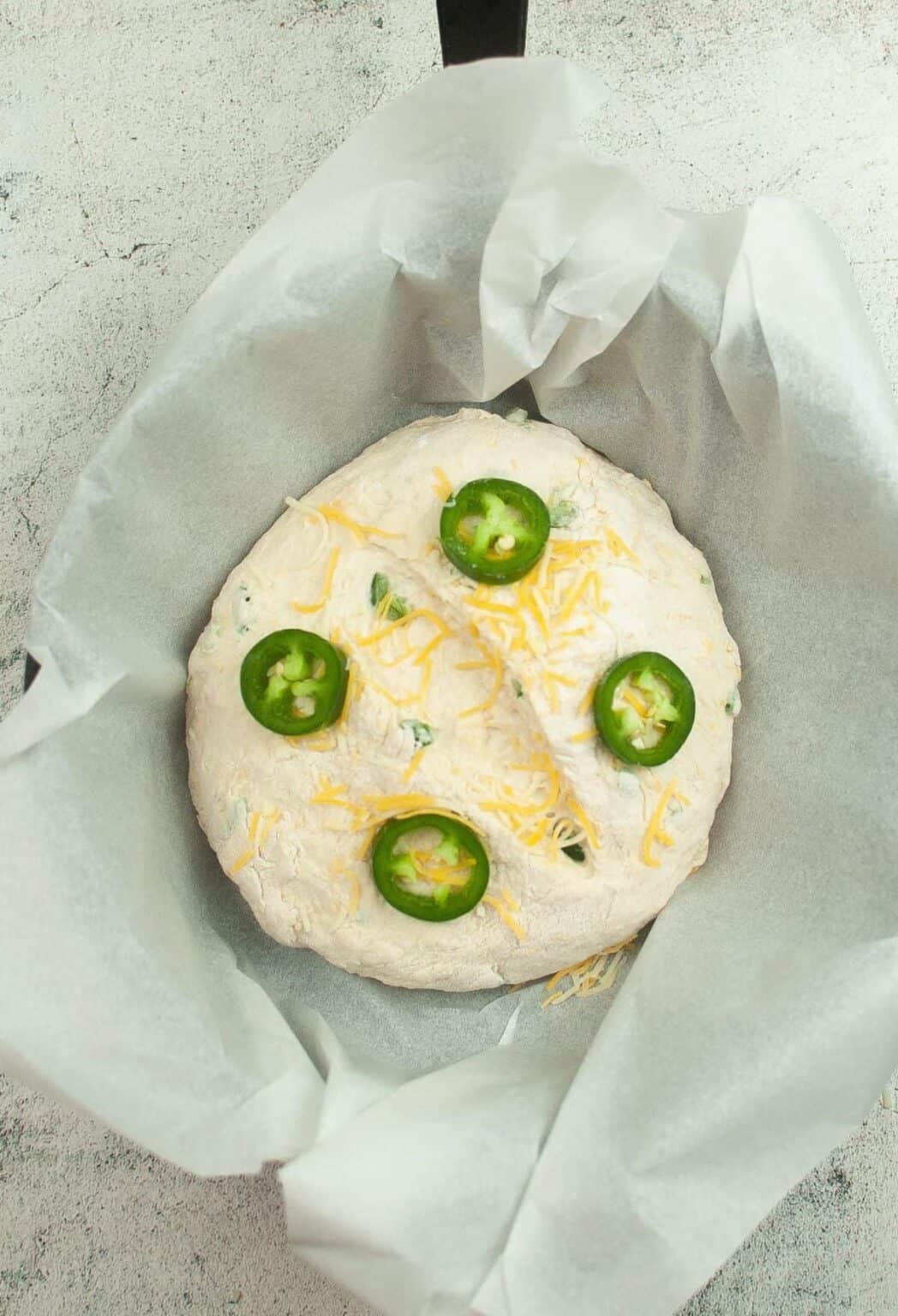 Jalapeno Cheddar Bread Recipe No Knead Artisan Loaf Dine Dream Discover
