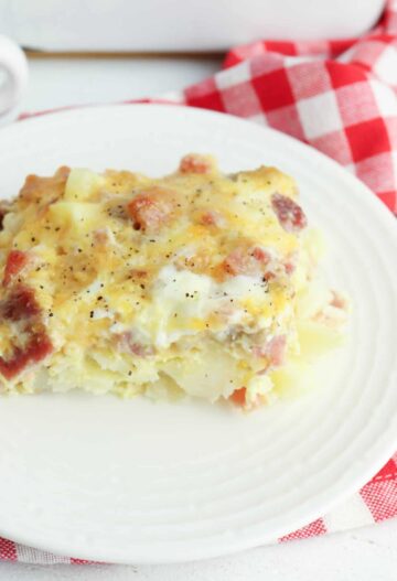 Meat Lovers Breakfast Casserole - Dine Dream Discover