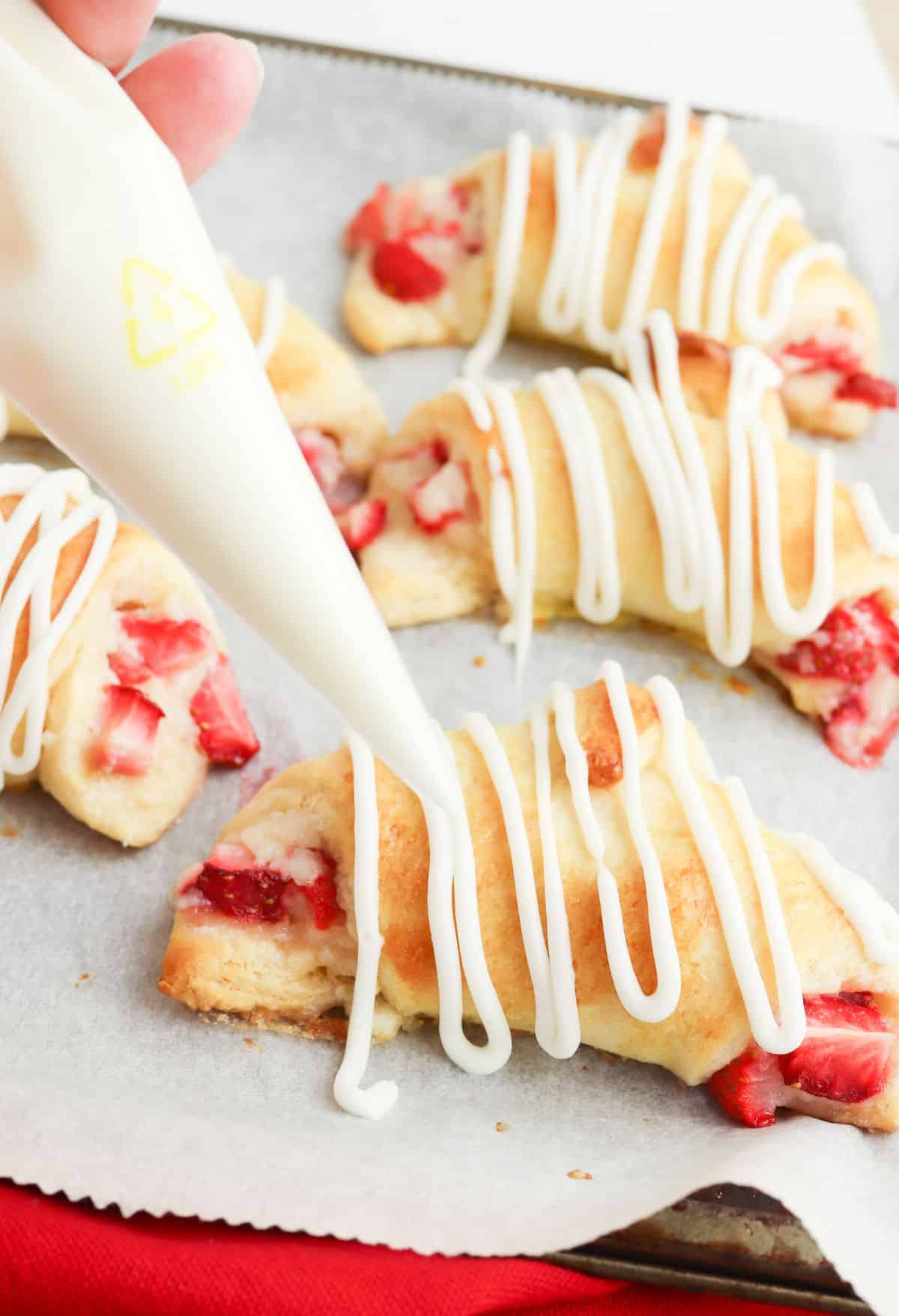 Strawberry Cheesecake Crescent Rolls