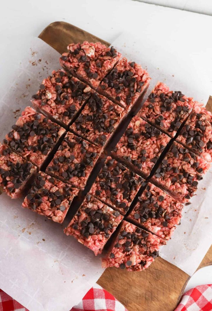 Strawberry Chocolate Rice Krispies Treats Dine Dream Discover