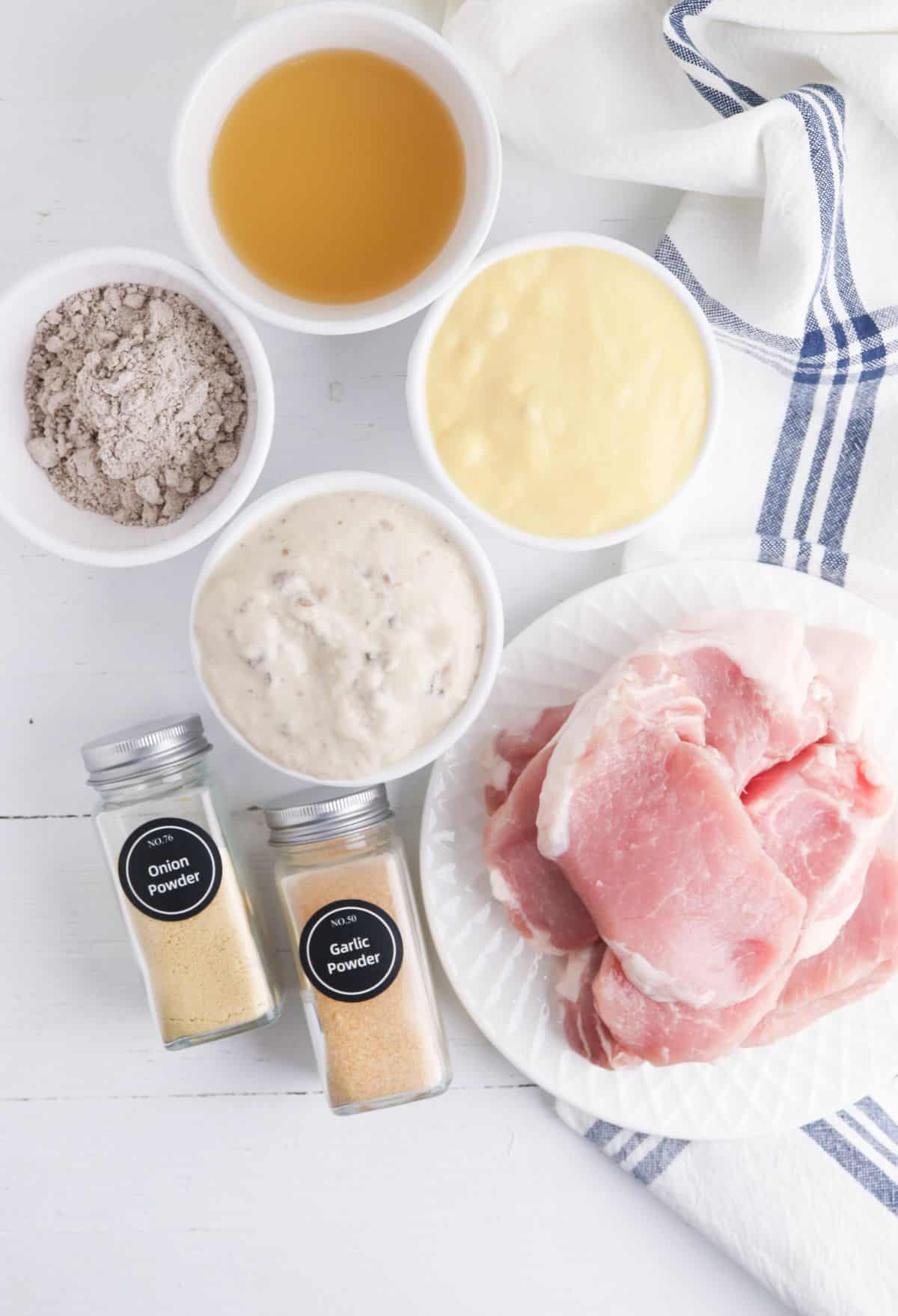 spices and pork chops