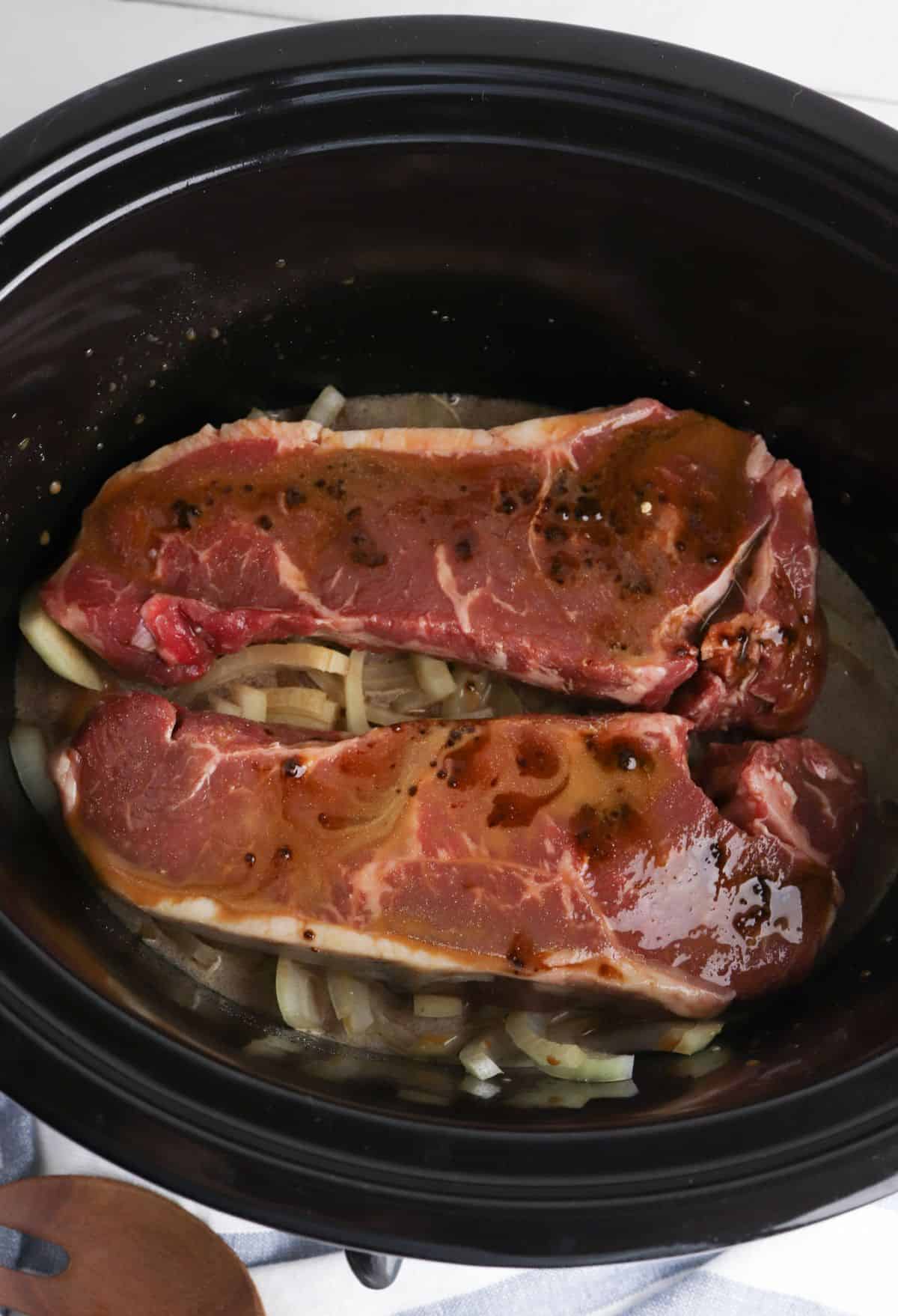 steak in slow cooker