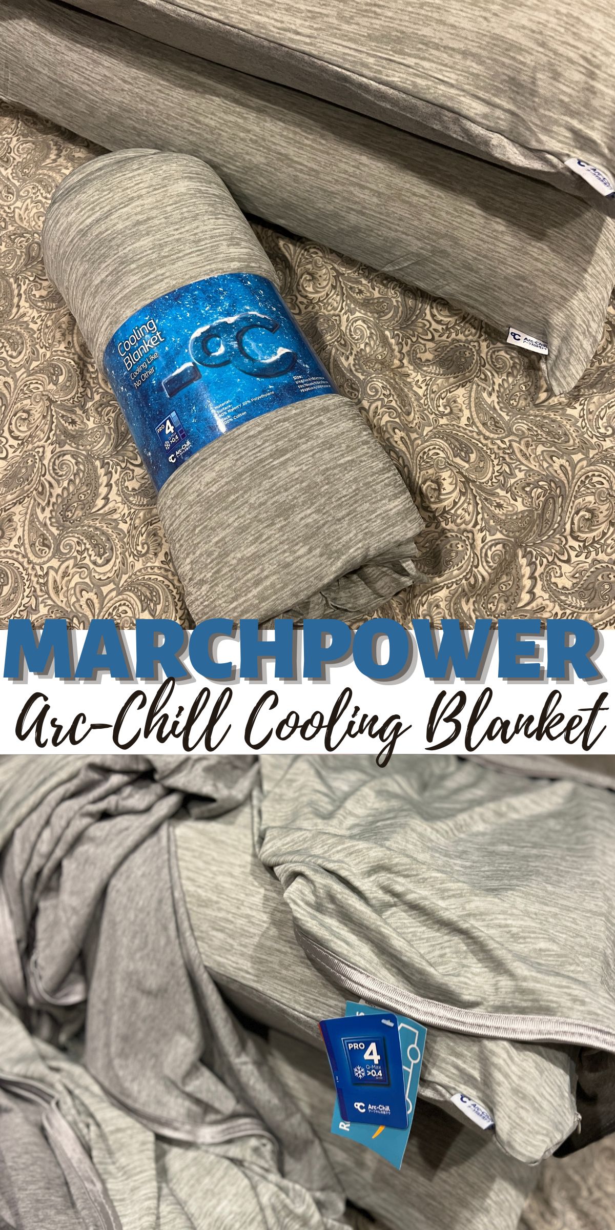 Cooling pillowcases and arc-chill blanket