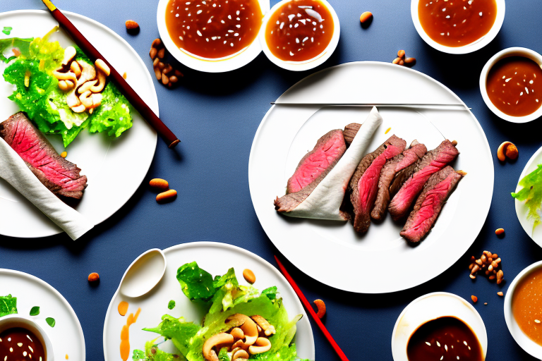 Grilled Steak Wraps with Peanut Sauce, Salad, and More A Delicious