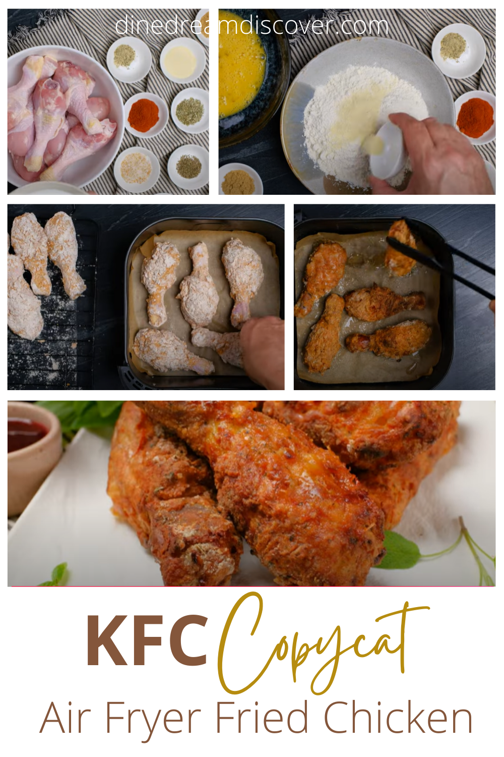 KFC copycat air fryer fried chicken
